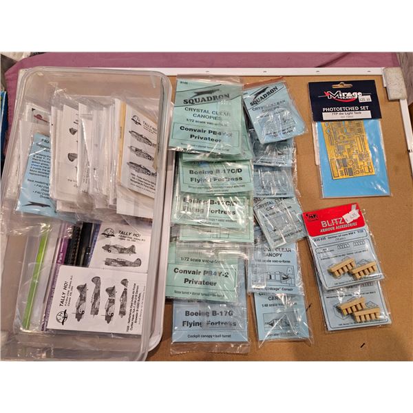 Bin of assorted accesorries/parts