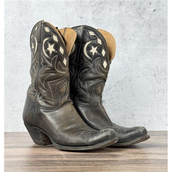 1950s Vintage Nocona Inlaid Moon Cowboy Boots