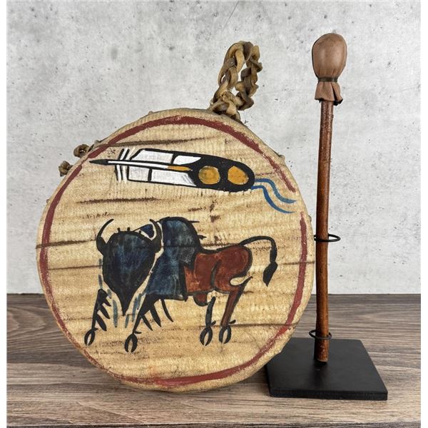 Sonja Holy Eagle Painted Indian Rawhide Drum