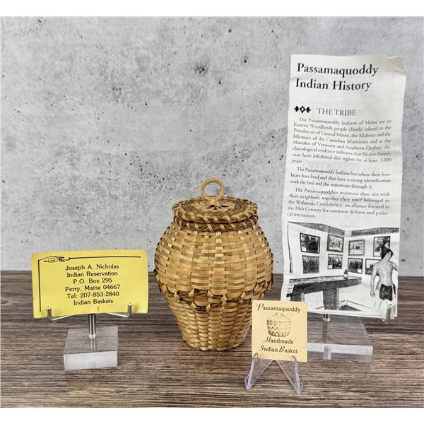 Theresa Neptune Gardner Passamaquoddy Basket