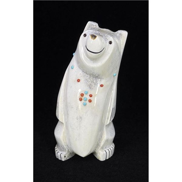 Claudia Peina Zuni Carved Antler Bear Fetish