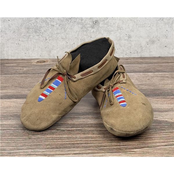 Shoshone Native American Indian Beaded Moccasins