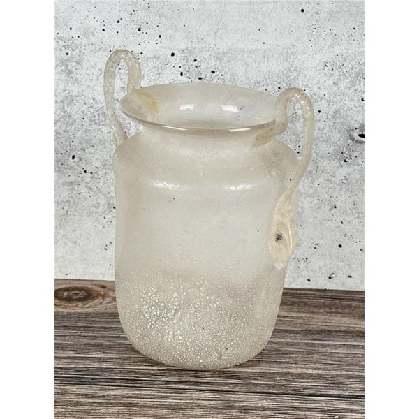 Ancient Roman Glass Handled Jar