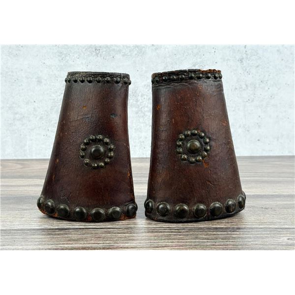 Montana Studded Leather Cowboy Cuffs