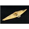 Image 2 : Alaskan Inuit Eskimo Miniature Skin Canoe Model