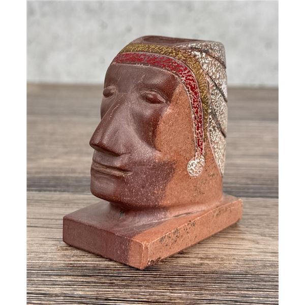 Native American Indian Pipestone Candlestick