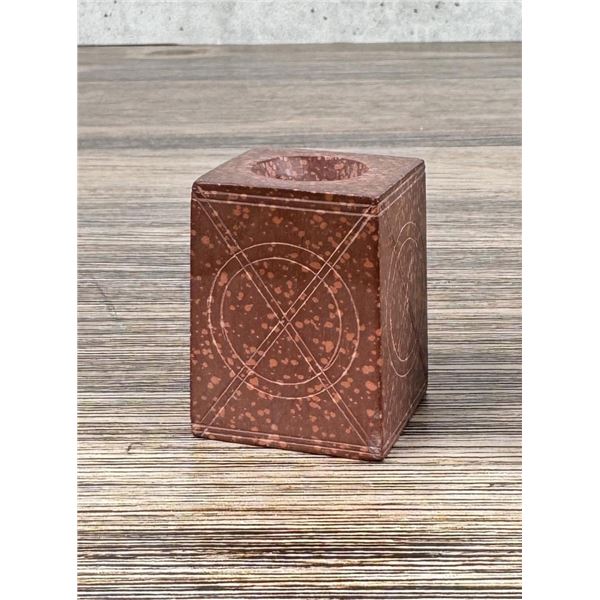 Native American Indian Pipestone Candlestick