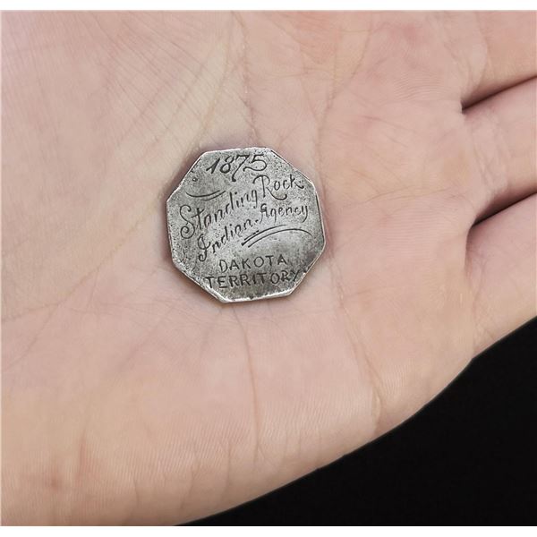 1875 Standing Rock Indian Agency Silver Salt Token