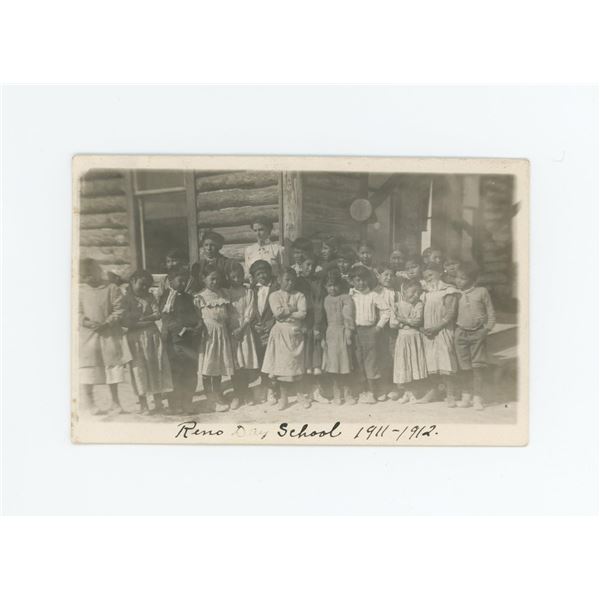 Reno Day School Crow Indian Reservation Postcard