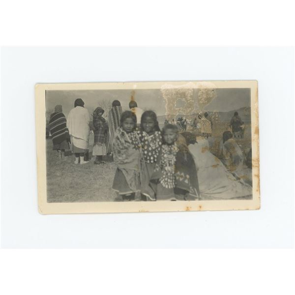 Crow Indian Girls in Elk Tooth Dresses Photo