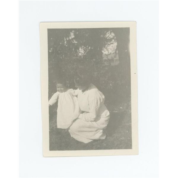 Woman and Indian Baby Crow Agency Montana Photo