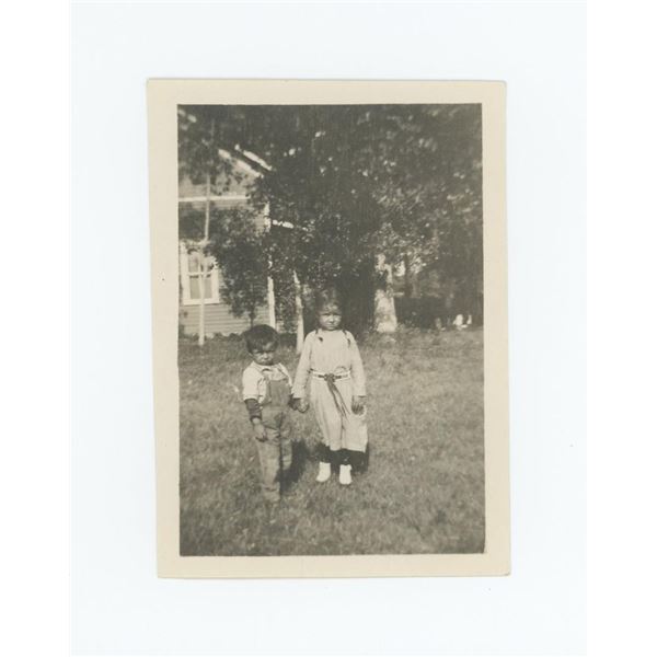 Crow Indian Children Burgess House Montana Photo