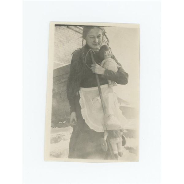 Crow Girl with Dolls Crow Agency Montana Photo