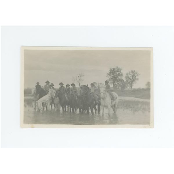 Crow Indians on Horseback Montana Photo