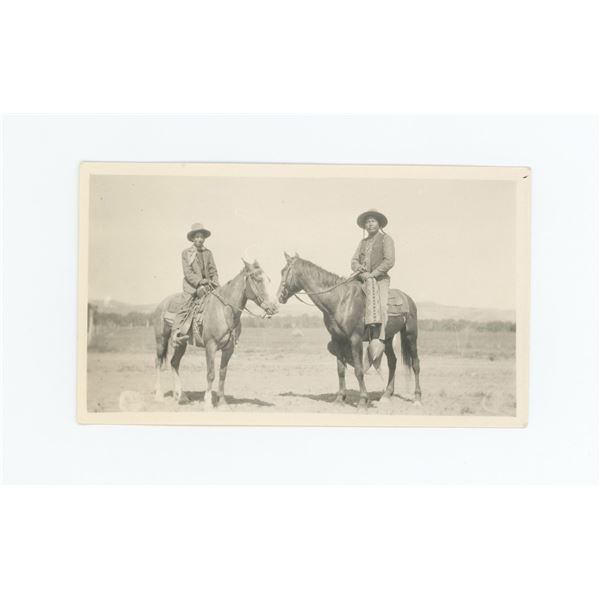 Crow Indians on Horseback Crow Agency Photo