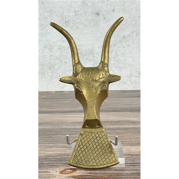 Antique Montana Brass Steer Horn Cowboy Boot Jack