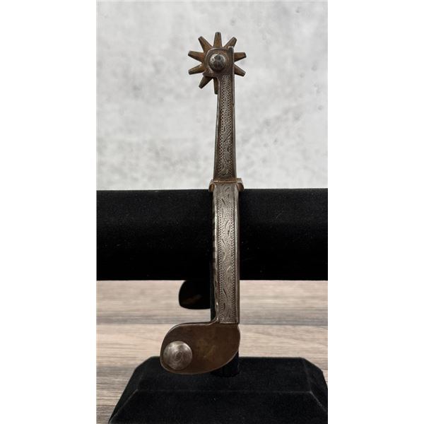 Raphael Filo Gutierrez Silver Inlaid Cowboy Spur