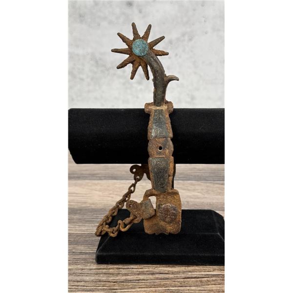 California Style Silver Inlaid Cowboy Spur