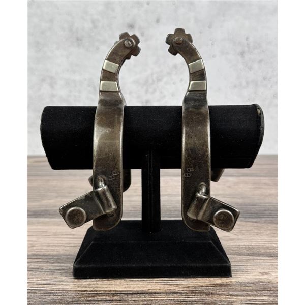 Bob Blackwood Silver Overlay Cowboy Spurs