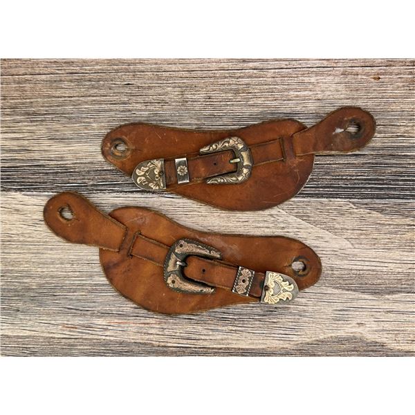 Cowboy Spurs Straps Sterling Silver & Gold Buckles