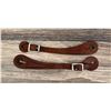 Image 1 : Tooled Leather Cowboy Spur Straps