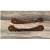 Image 2 : Tooled Leather Cowboy Spur Straps