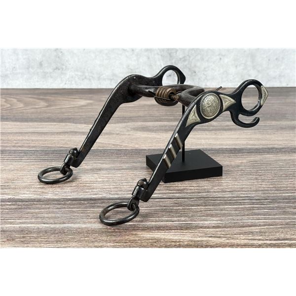 Silver Overlay Iron Cowboy Horse Bit