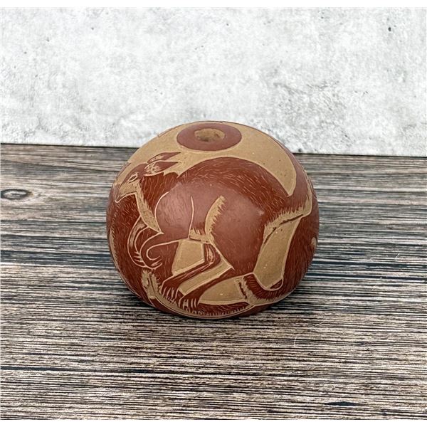 Camilio Sunflower Tafoya Santa Clara Seed Jar Pot