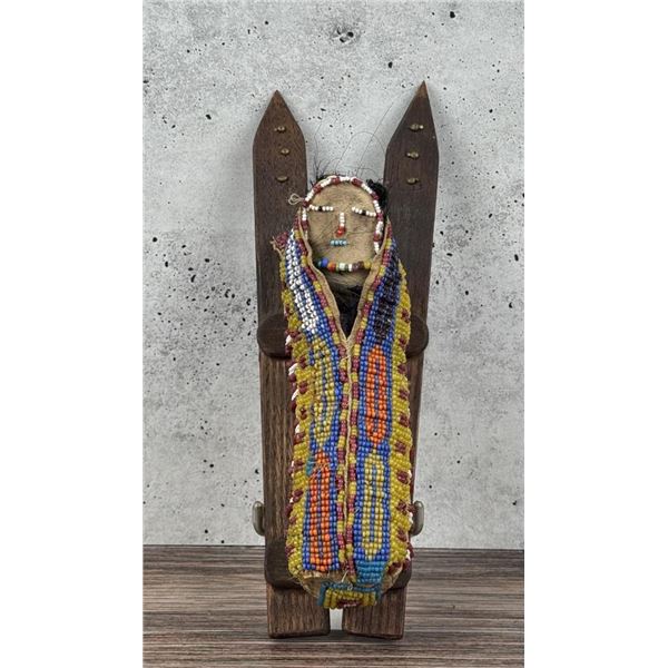 Kiowa Native American Indian Beaded Toy Cradle
