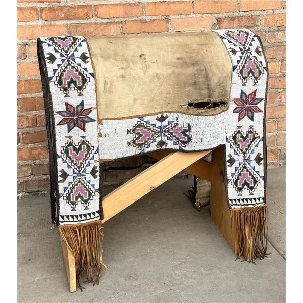 Sioux Native American Beaded Saddle Blanket