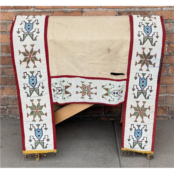 Sioux Native American Beaded Saddle Blanket