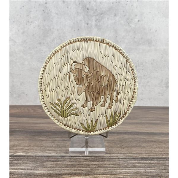 Antique Ojibwe Indian Birch Bark Quilled Box