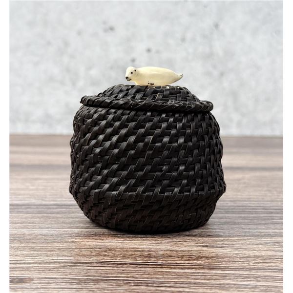 John Long Sr Alaskan Inuit Eskimo Baleen Basket