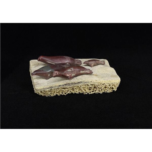 Kugluktuk Coppermine Inuit Eskimo Seal Carvings