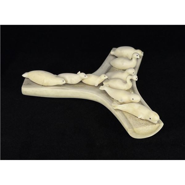 Repulse Bay Inuit Eskimo Carvings on Horn