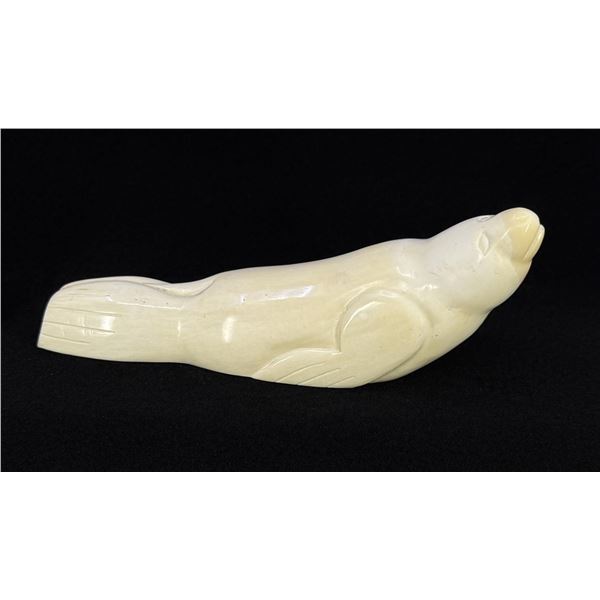 Inuit Eskimo Carved Walrus Ivory Seal