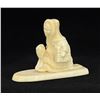 Image 1 : Bering Sea Inuit Eskimo Girl on Skis Ivory Carving