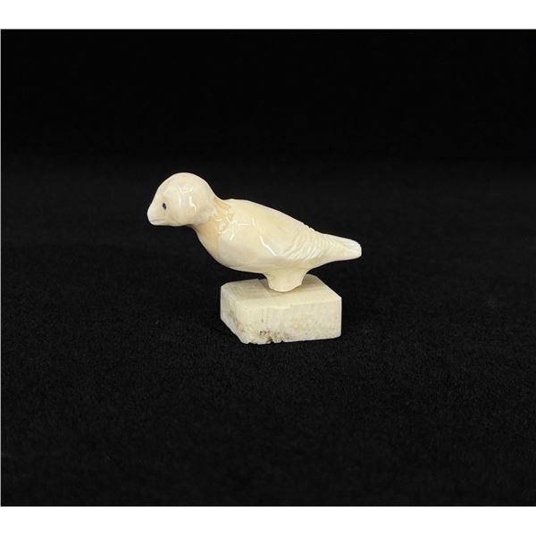 Jacobie Adamie Inuit Eskimo Ivory Bird Carving