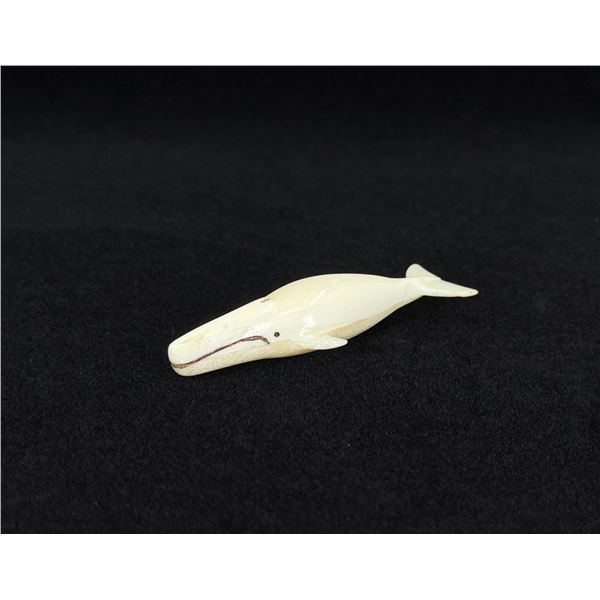 Alaskan Inuit Eskimo Carved Ivory Bowhead Whale