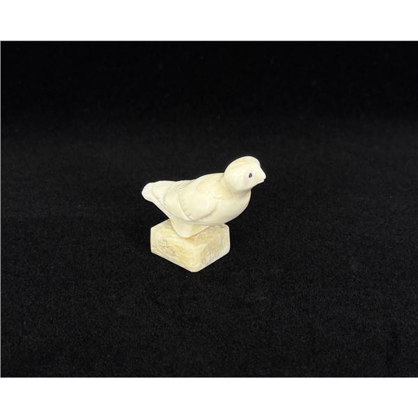 Jacobie Adamie Inuit Eskimo Ivory Bird Carving