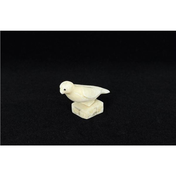 Jacobie Adamie Inuit Eskimo Ivory Bird Carving