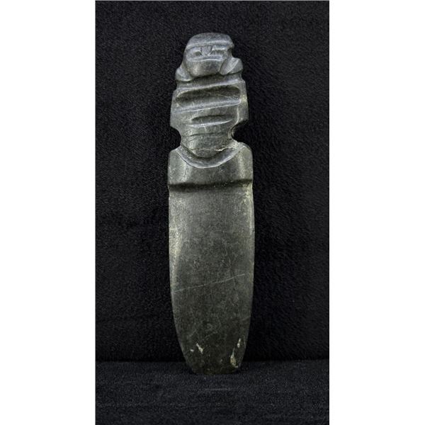 Pre Columbian Costa Rican Jade Celt God Pendant