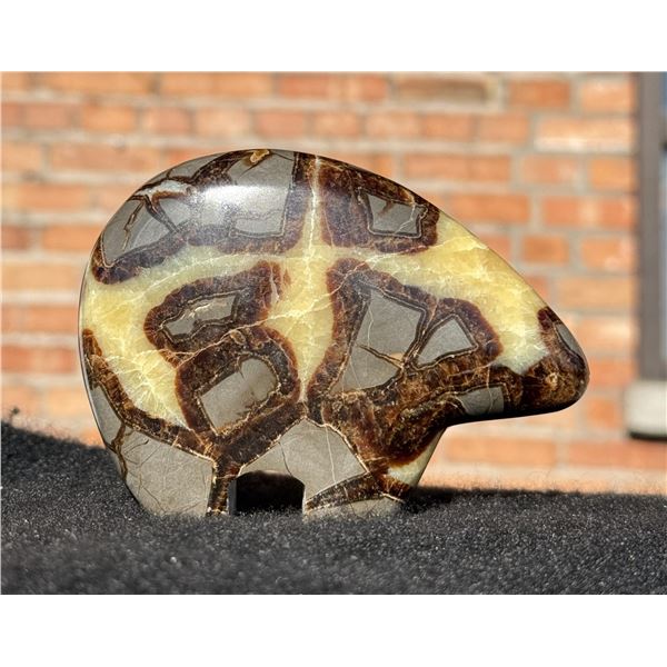 Zuni Septarian Nodule Bear Carving