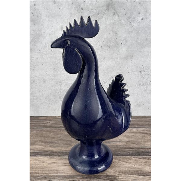 Edwin Meaders Folk Art Pottery Cobalt Rooster