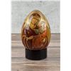 Image 1 : Orthodox Wood Easter Egg Russian Mother Mary Icon