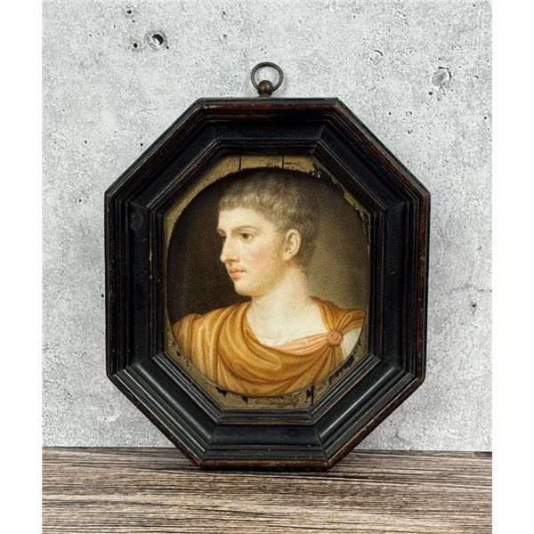 Grand Tour Painting on Ivory of Caligula