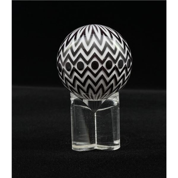 Mark Matthews Black Equicentric Chevron Eye Marble