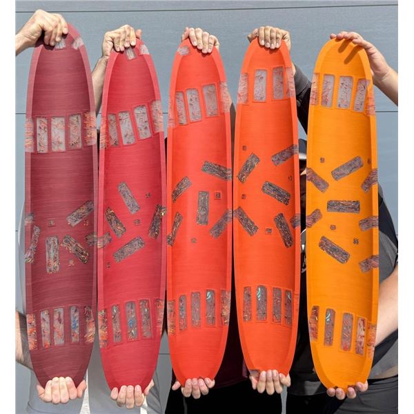 Martin Kremer Fused Glass Main Line Ellipse Bowls