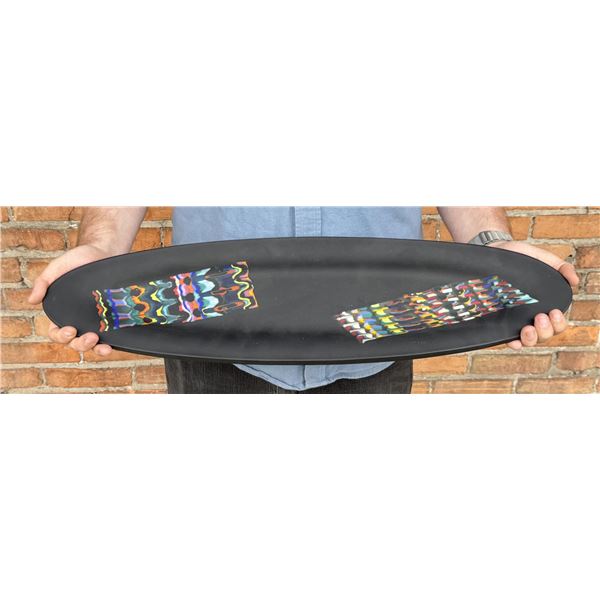 Martin Kremer Fused Glass Cascade Ellipse Bowl