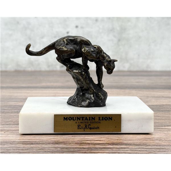 Philip R Goodwin Mountain Lion Bronze